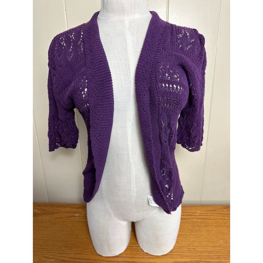 Bina‎ Sweater Women's Medium Cardigan Crochet